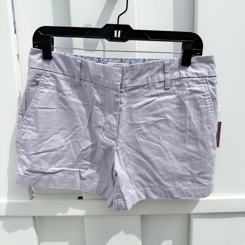 Cambridge Dry Goods NWT Women's Chino Shorts Light Purple Flat Front Size 4